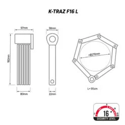 Antivol Zefal K-Traz F16 L Pliable Pour Vélo électrique -Fun Eco Bikes Boutique antivol zefal k traz f16 l pliable pour velo electrique 4