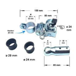Messingschlager Attache Pour Remorque De Vélo Sur Tige De Selle -Fun Eco Bikes Boutique attache pour remorque de velo sur tige de selle 10