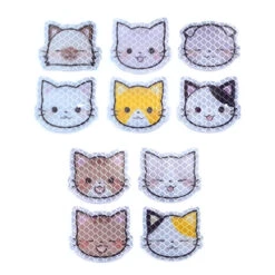 Autocollant Réfléchissant Chat Pour Enfant - 10 Pièces
