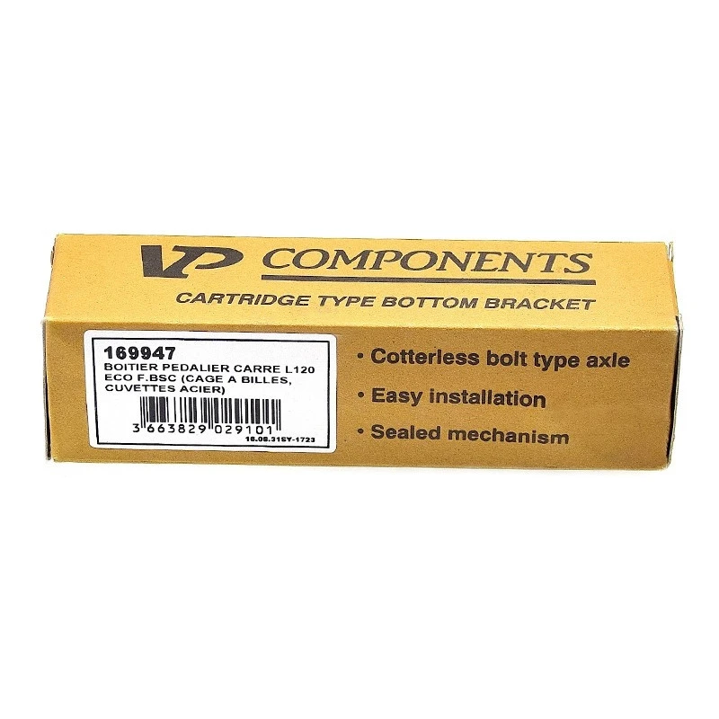 VP Components Boîtier De Pédalier Axe Carré L.120 F.BSC Avec Cages à Billes 4 VP Components Boîtier De Pédalier Axe Carré L.120 F.BSC Avec Cages à Billes – Image 4