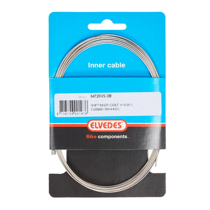 Elvedes Câble Dérailleur Inox Pour Tandem - 19 Brins 3000 Mm 2 Elvedes Câble Dérailleur Inox Pour Tandem - 19 Brins 3000 Mm – Image 2