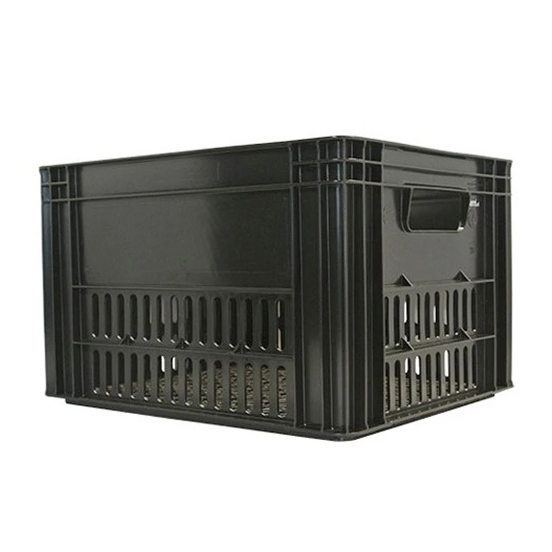 Caisse Plastique Noir Sur Porte-bagage Vélo - Large 1 Caisse Plastique Noir Sur Porte-bagage Vélo - Large