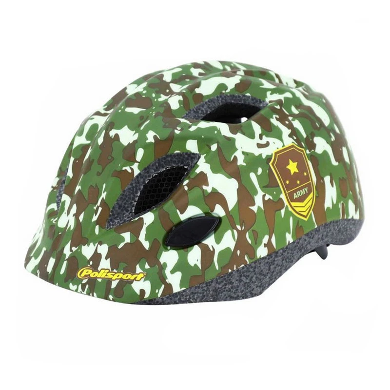 POLISPORT Casque Enfant Junior Army Taille S 52/56 Cm Avec éclairage Led 4 POLISPORT Casque Enfant Junior Army Taille S 52/56 Cm Avec éclairage Led – Image 4