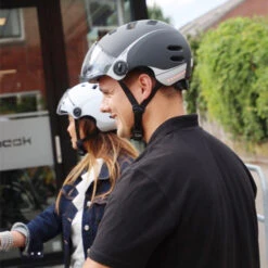 Casque Vélo/trott/speed éclairage, Clignotants, Audio - Blanc Ou Noir