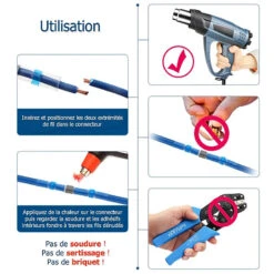 Coffret 500 Manchons Thermo-soudable Auto Soudeur étanche -Fun Eco Bikes Boutique coffret 500 manchons thermo soudable auto soudeur etanche 5