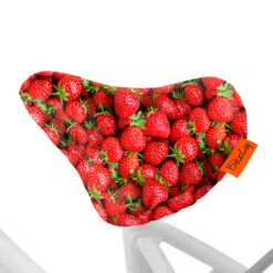 Devant -Fun Eco Bikes Boutique couvre selle bike cap motif fraises 1