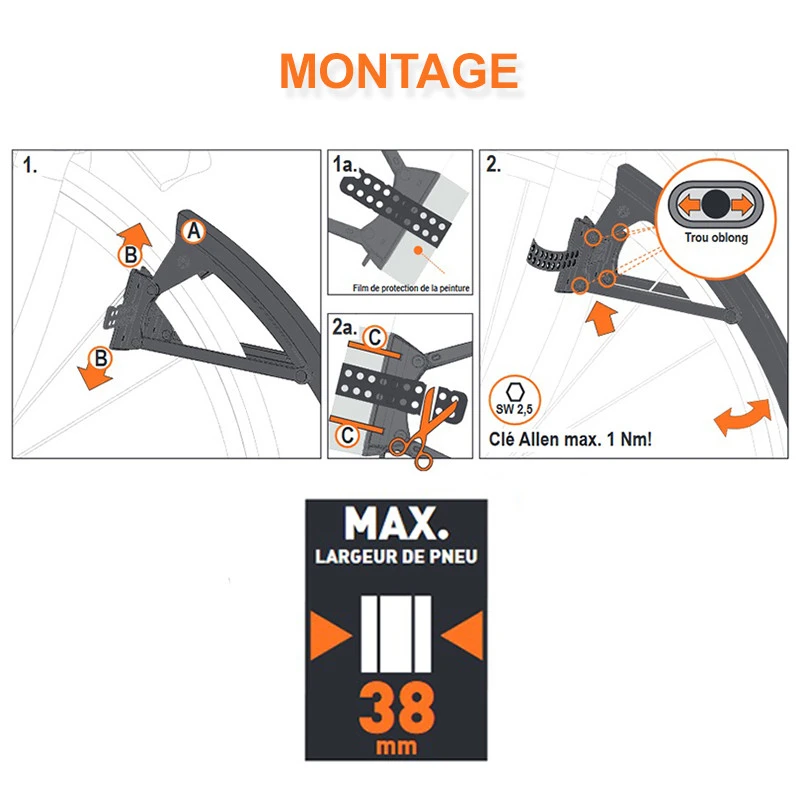 Garde-Boue Avant SKS GERMANY S-BOARD 28" 4 Garde-Boue Avant SKS GERMANY S-BOARD 28" – Image 4