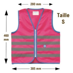 Gilet De Sécurité Enfant à Vélo Haute Visibilité Rose Wowow -Fun Eco Bikes Boutique gilet de securite enfant a velo haute visibilite rose wowow 2