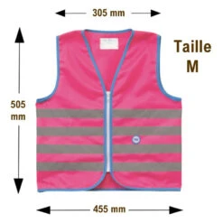 Gilet De Sécurité Enfant à Vélo Haute Visibilité Rose Wowow -Fun Eco Bikes Boutique gilet de securite enfant a velo haute visibilite rose wowow 3