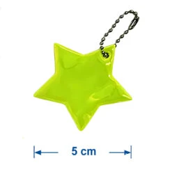 Lot De 10 Porte-clés étoiles Réfléchissants Jaune Fluo -Fun Eco Bikes Boutique lot de 10 porte cles etoiles reflechissants jaune fluo 4