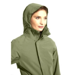 Parka De Pluie Mosse Femme - Olive BASIL -Fun Eco Bikes Boutique parka de pluie mosse femme olive basil 1 2