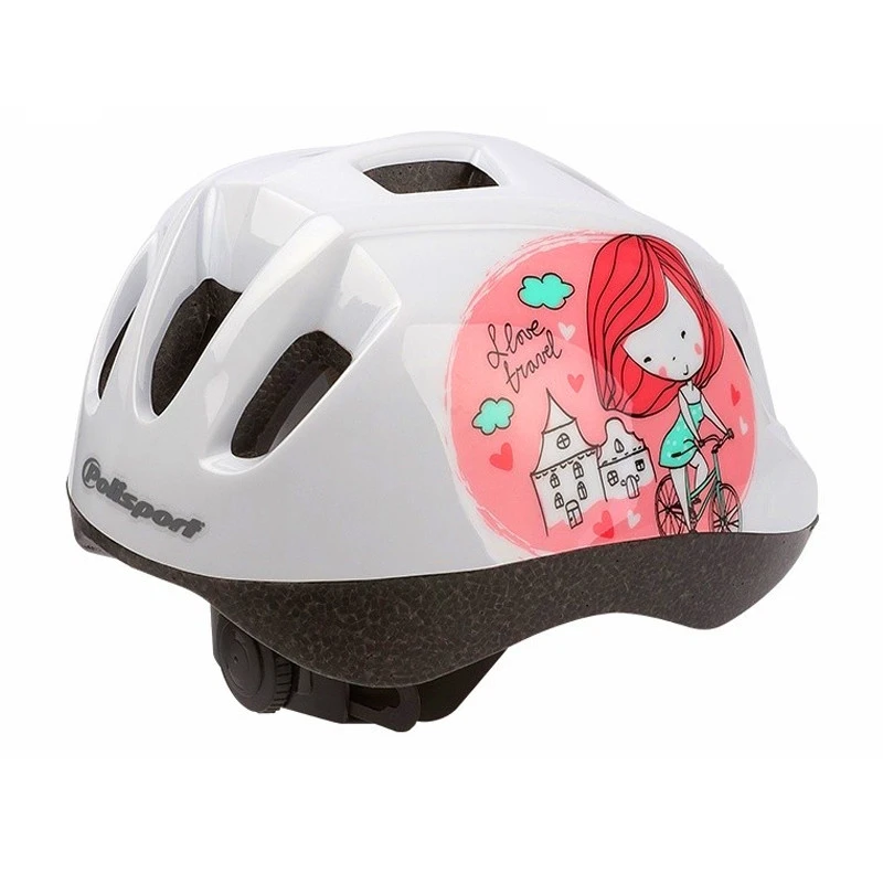 Polisport Casque Enfants Kids (46-53 Cm) - Princesse Blanc/Rose 2 Polisport Casque Enfants Kids (46-53 Cm) - Princesse Blanc/Rose – Image 2