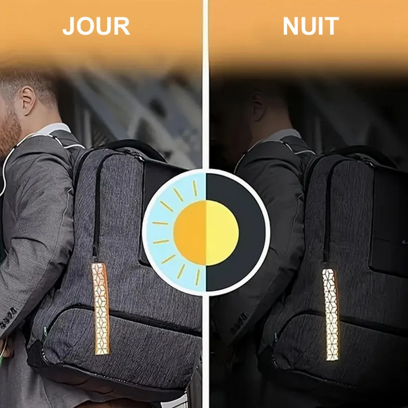 Porte Clé Réfléchissant Haute Visibilité Pour Cycliste Et Piéton - La Paire 5 Porte Clé Réfléchissant Haute Visibilité Pour Cycliste Et Piéton - La Paire – Image 5