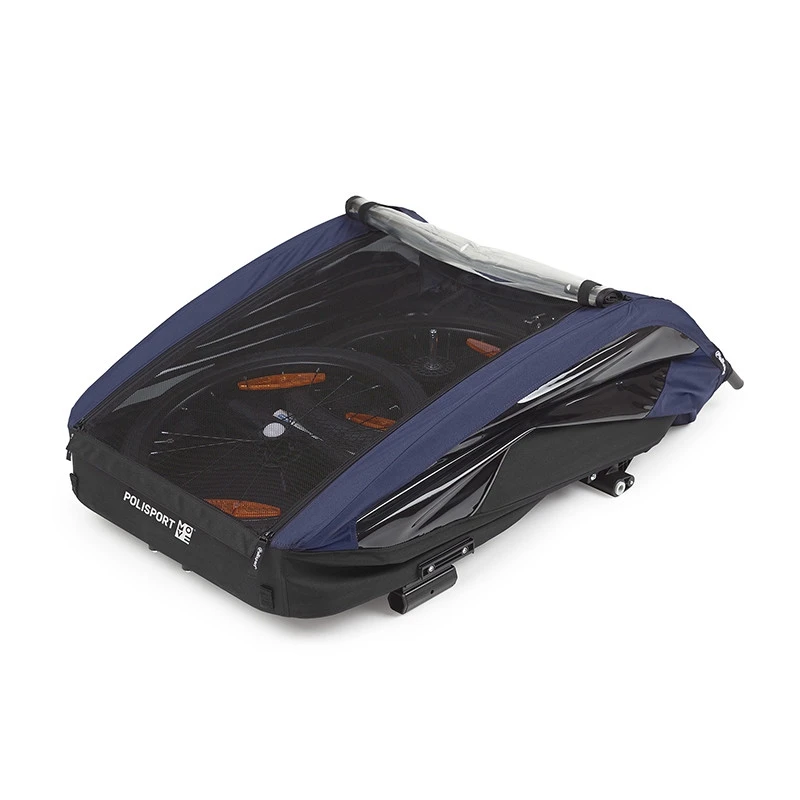 POLISPORT Remorque Vélo Enfant 2 Places Pliable Avec Suspension Et Amortisseurs 4 POLISPORT Remorque Vélo Enfant 2 Places Pliable Avec Suspension Et Amortisseurs – Image 4