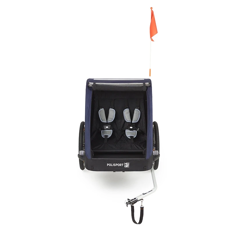 POLISPORT Remorque Vélo Enfant 2 Places Pliable Avec Suspension Et Amortisseurs 9 POLISPORT Remorque Vélo Enfant 2 Places Pliable Avec Suspension Et Amortisseurs – Image 9