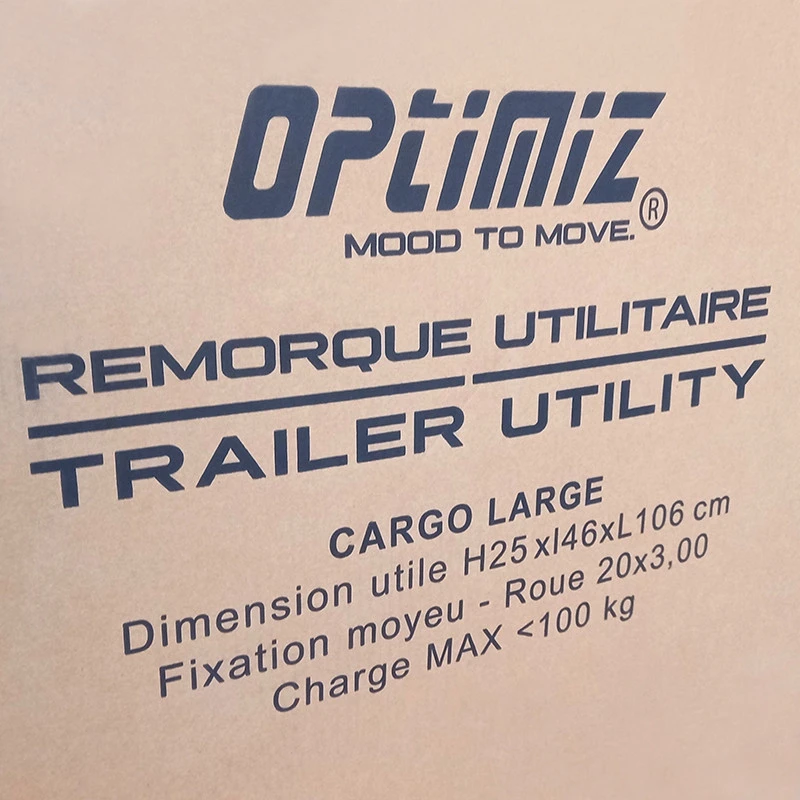 Remorque Vélo Utilitaire Cargo Large Roue 20x3.00 - Charge 80 Kg 11 Remorque Vélo Utilitaire Cargo Large Roue 20x3.00 - Charge 80 Kg – Image 11
