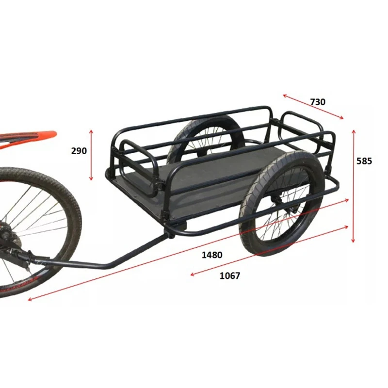 Remorque Vélo Utilitaire Cargo Large Roue 20x3.00 - Charge 80 Kg 5 Remorque Vélo Utilitaire Cargo Large Roue 20x3.00 - Charge 80 Kg – Image 5