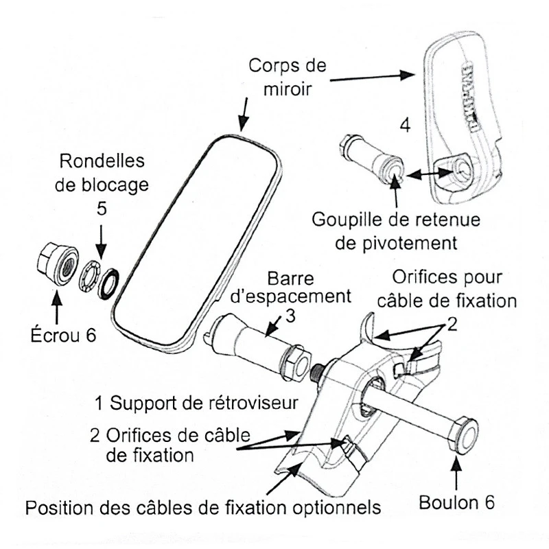 Rétroviseur BIKE EYE à Fixer Sur Le Cadre - Model LXS 3 Rétroviseur BIKE EYE à Fixer Sur Le Cadre - Model LXS – Image 3