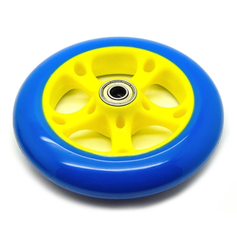 Roue 5" TRIKKE - Bleu Et Jaune 2 Roue 5" TRIKKE - Bleu Et Jaune – Image 2