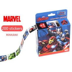 Rouleau De 200 Stickers AVENGERS Pour La Décoration Des Enfants à Vélo