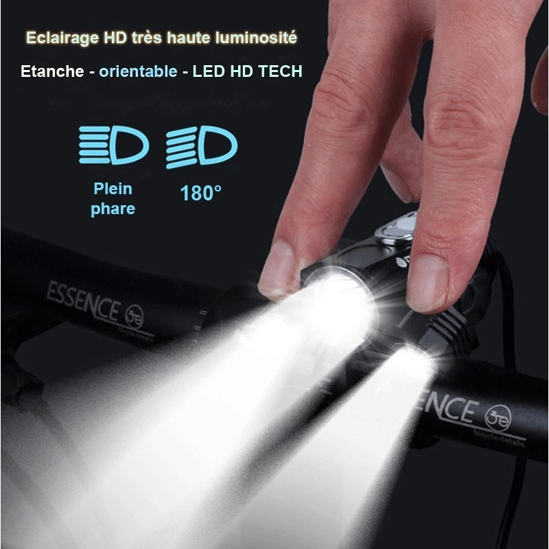 X3 HD LED - Feu Vélo Avant Haute Luminosité 7000 Lumens 6 X3 HD LED - Feu Vélo Avant Haute Luminosité 7000 Lumens – Image 6